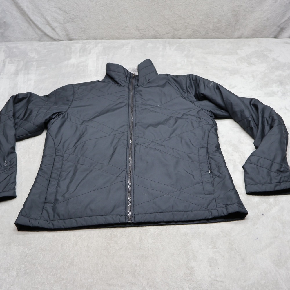 Columbia Jacket Womens Medium Black Sleet to Street Quilted Insulated Full Zip